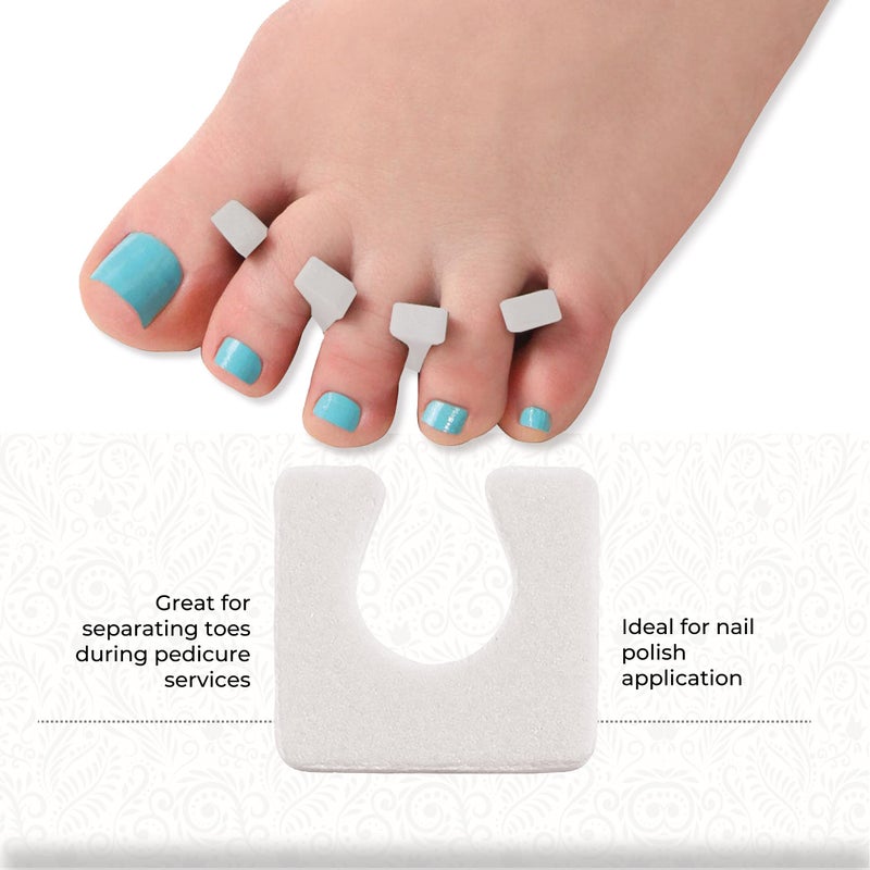ForPro Professional Collection ForPro Sole Toe Separators, White, Individual Toe Separators for Pedicures, 144-Count - Image 4